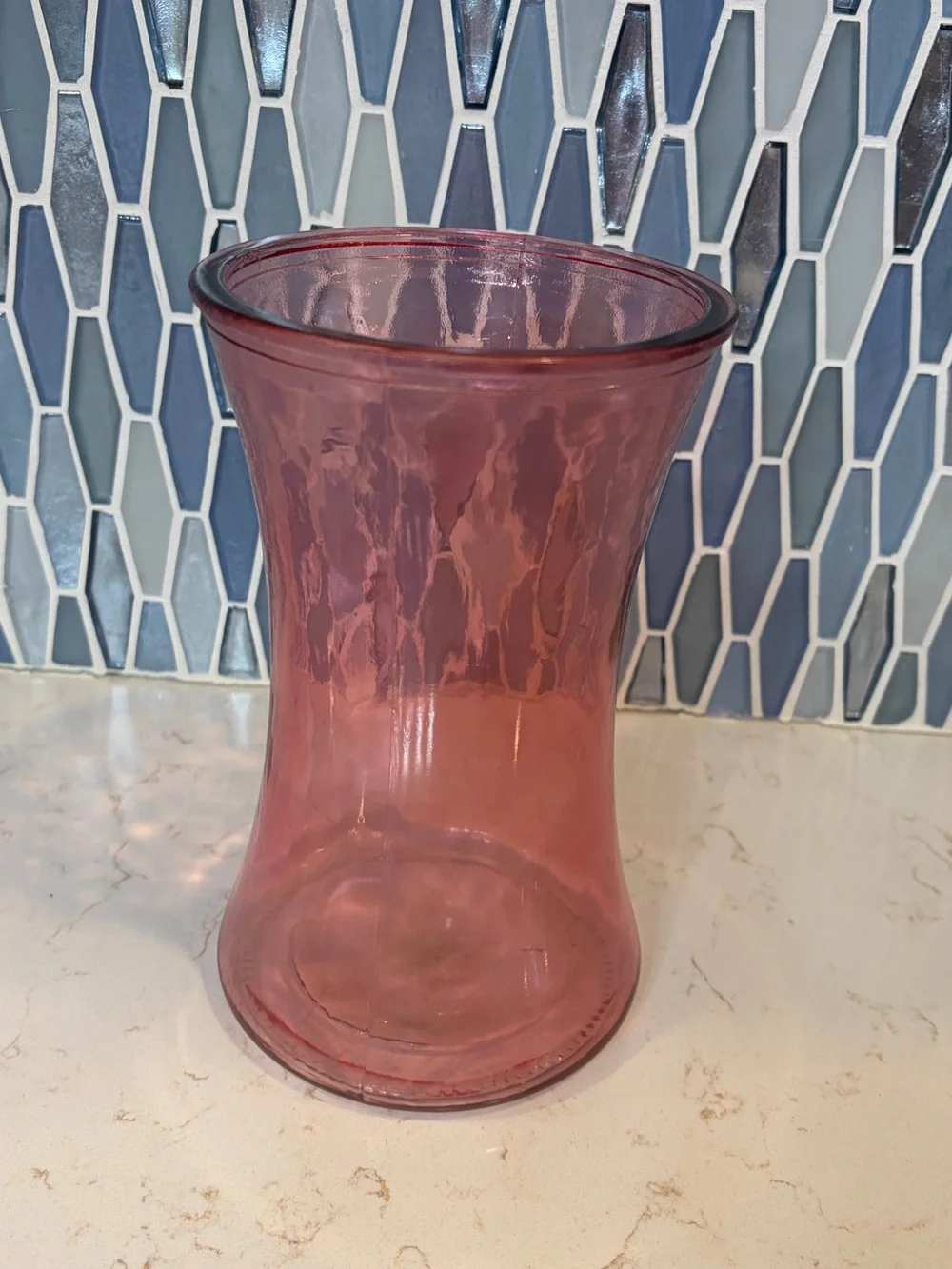Pink Glass Decorative Vase